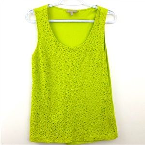 Banana Republic Factory Tank Lace Overlay Size S